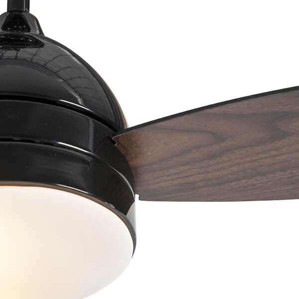Mennyezeti ventilátor fekete fa mintával 96 cm távirányítóval - Rotar
