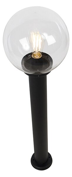 Álló kültéri lámpa fekete átlátszó gömbbel 100 cm IP44 - Sfera