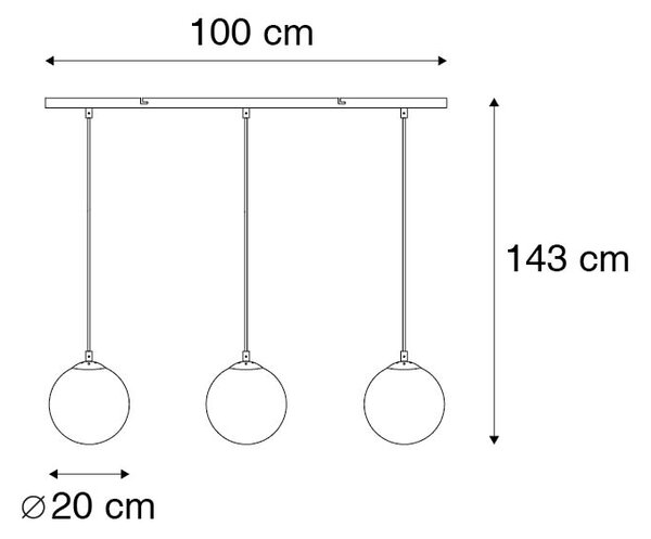 Art Deco függőlámpa rézzel és rózsaszín üveggel, 3-lámpás - Pallon