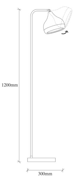 Opviq Floor Lamp Black Copper Yıldo - 6906