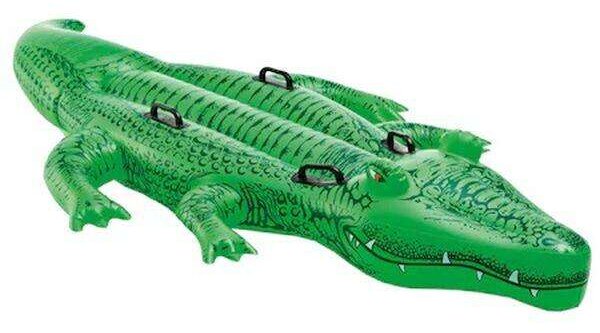 Óriás krokodil lovaglómatrac kapaszkodóval - Intex