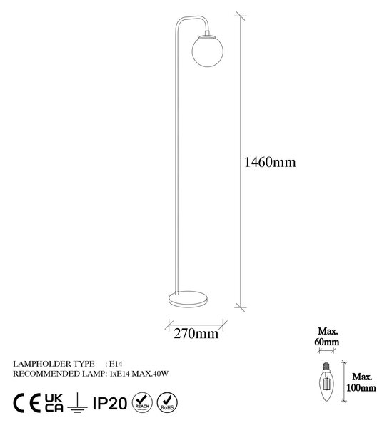 Opviq Floor Lamp Vintage Viran - 10950