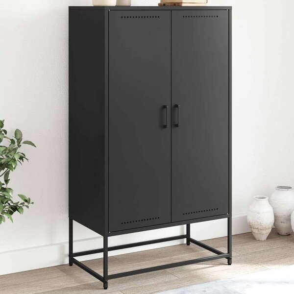 VidaXL fekete acél magasszekrény 68,5x38,5x123,5 cm