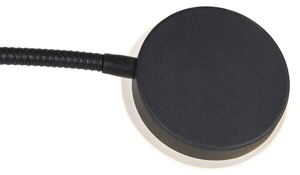 Modern állólámpa fekete, beépített LED-del, dimmerrel és olvasólámpa karral - Strela