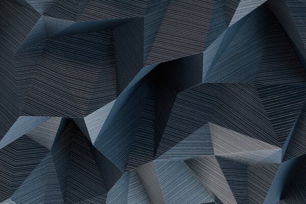 Fotótapéta Geometrikus hullámok a kék árnyalataiban, Geometriai 3D fotótapéta, Népszerű fotótapéta, u74292 - Tapeko.hu