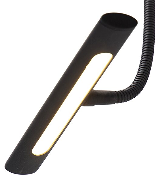 Design fali lámpa fekete 18,5 cm, beépített LED-del és dimmerrel - Tableau