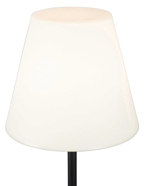 Kültéri állólámpa fekete fehér árnyékolóval 35 cm IP65 - Virginia