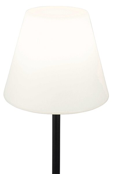 Kültéri állólámpa fekete fehér árnyékolóval 35 cm IP65 - Virginia
