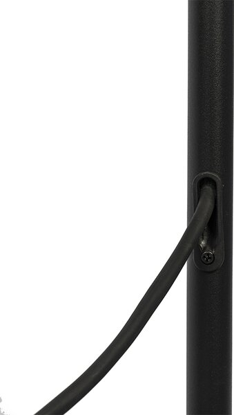 Kültéri állólámpa fekete fehér árnyékolóval IP65 25 cm - Virginia