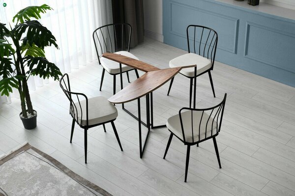 Hanah Home Dining Table Atlantic Pine Yaprak - 1201