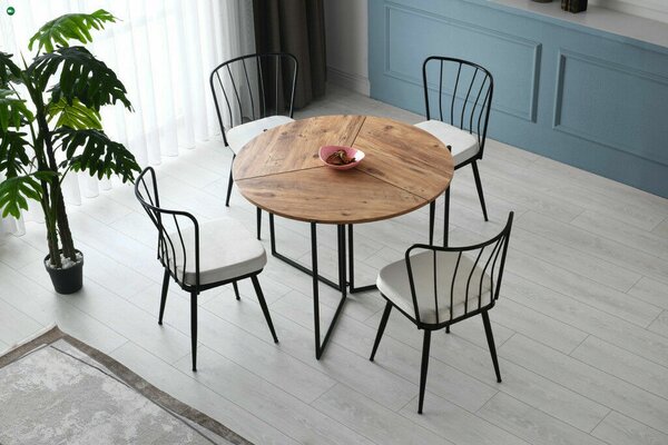 Hanah Home Dining Table Atlantic Pine Yaprak - 1201