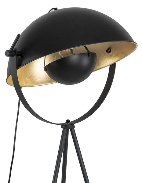 Állólámpa fekete arannyal 42 cm állítható háromlábú - Magnax