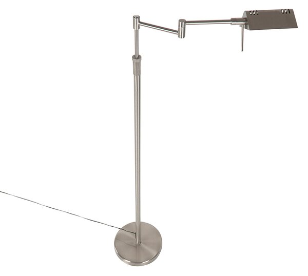 Design állólámpa acélból, LED-del és érintőképernyős dimmerrel - Notia
