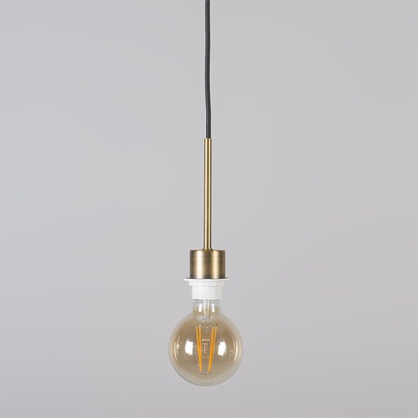 Modern függőlámpa bronz árnyékolóval 45 cm fekete - Combi 1