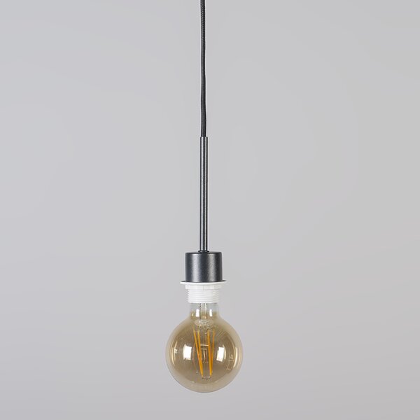 Modern függőlámpa fekete árnyékolóval 45 cm fehér - Combi 1