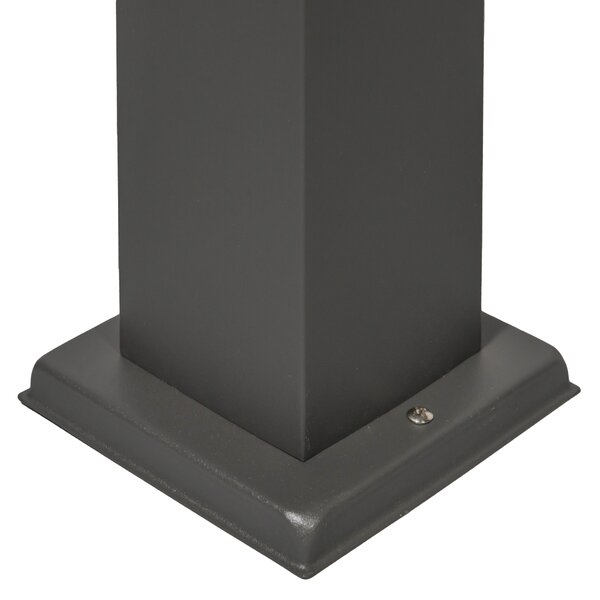 Modern kültéri lámpaoszlop sötétszürke opál üveggel 80 cm IP44 - Malios