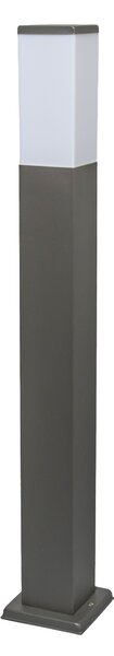 Modern kültéri lámpaoszlop sötétszürke opál üveggel 80 cm IP44 - Malios