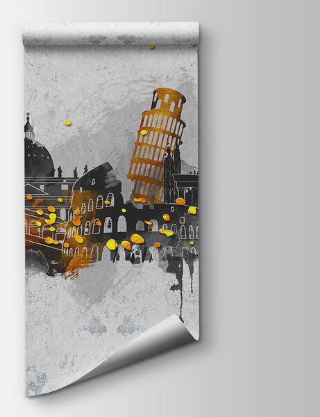 Fotótapéta Egy város festménye, 3D fotótapéta, Népszerű fotótapéta, u74881 - Tapeko.hu