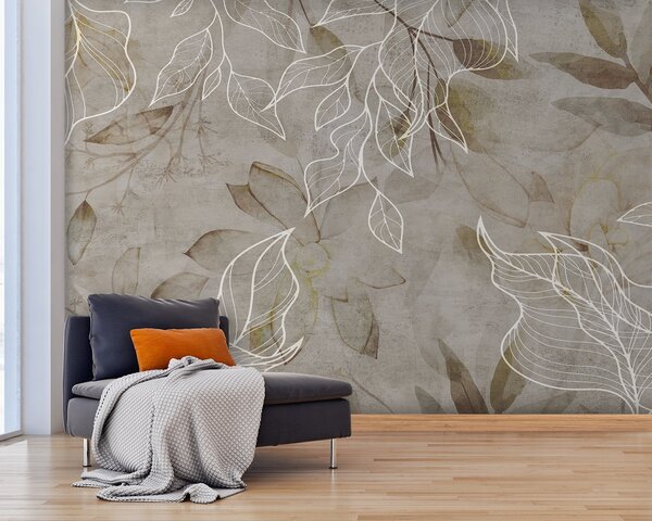 Fotótapéta Elegáns virágos design finom vonalakkal, Modern fotótapéta, Modern fotótapéta, u75352 - Muralas.hu