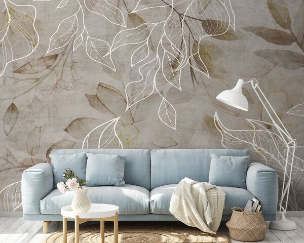 Fotótapéta Elegáns virágos design finom vonalakkal, Modern fotótapéta, Modern fotótapéta, u75352 - Muralas.hu