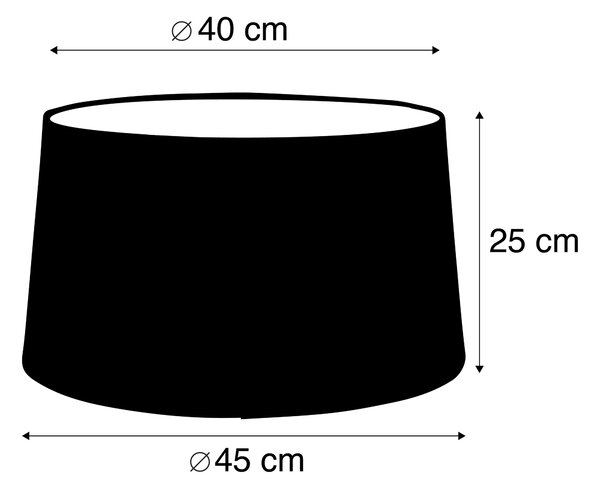Vászon lámpaernyő taupe 45 cm