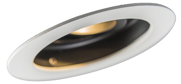 Modern beépített reflektor fehér acél 5 db-os készlet - Rondoo