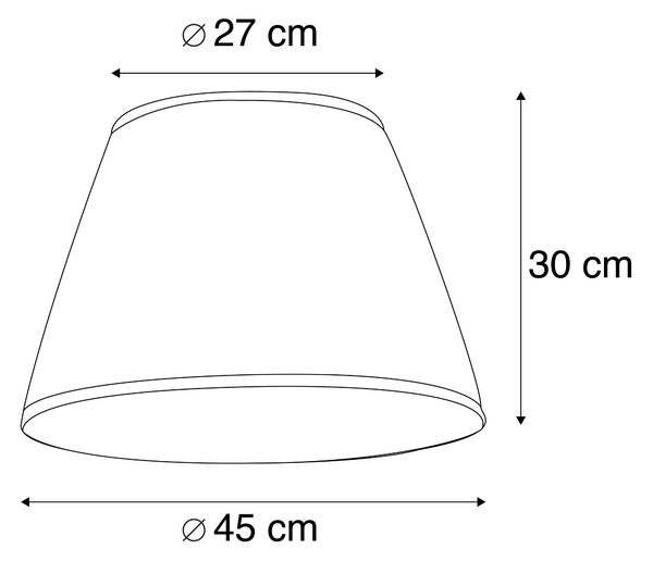 Redőnyös lámpabúra fehér 45/30 cm