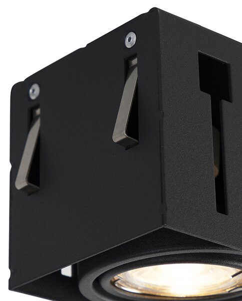 Modern intelligens süllyesztett spotlámpa fekete keret nélküli 3 GU10 Wifi-vel - Oneon 3