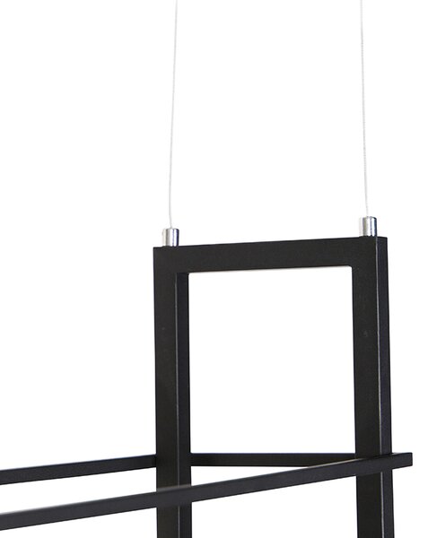 Okos függőlámpa fekete fával és polccal 4-lámpás, wifivel A60 - Cage Rack