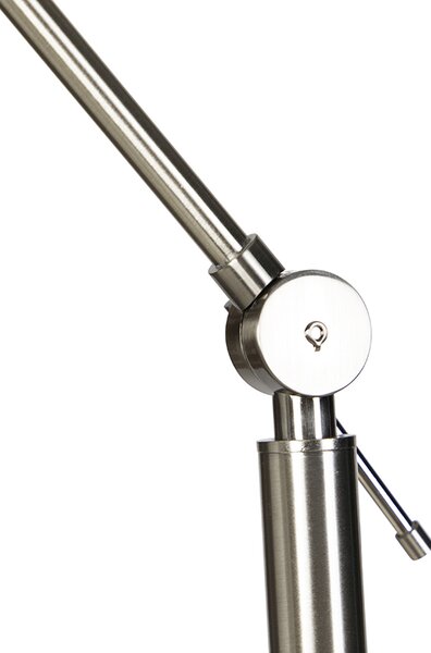 Modern állólámpa acélból, sötétszürke árnyékolóval 45 cm - Editor