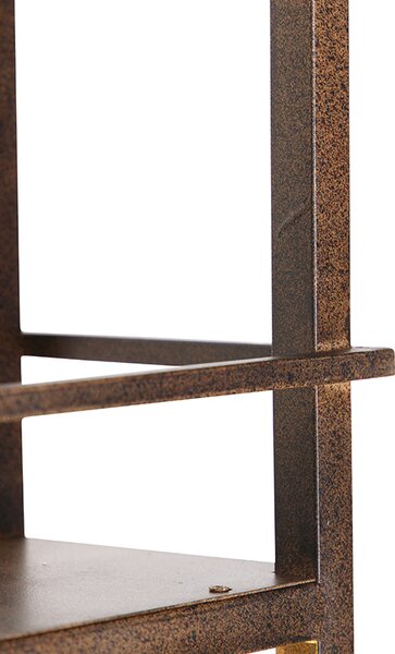Ipari függőlámpa rozsdabarna polccal 4 lámpás - Cage Rack