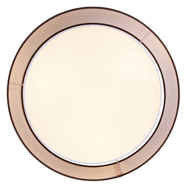 Modern mennyezeti lámpa barna fehérrel 50 cm 3-lámpás - Drum Duo