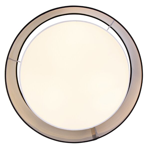 Modern mennyezeti lámpa fekete fehérrel 50 cm 3-lámpás - Drum Duo