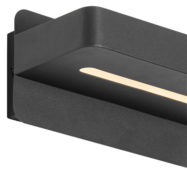 Modern fali lámpa fekete, LED-del, USB-vel és kapcsolóval - Ted