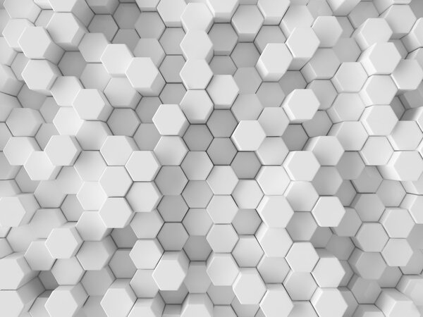 Fotótapéta Fehér hatszögek csoportja, 3D fotótapéta, Népszerű fotótapéta, u77886 - Tapeko.hu