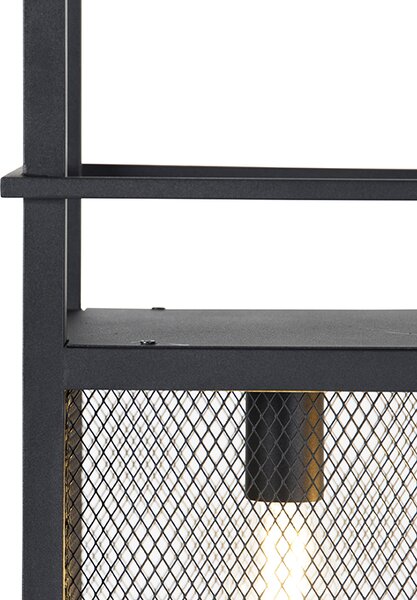 Ipari lógólámpa fekete hálóval 4-lámpás - Cage Rack