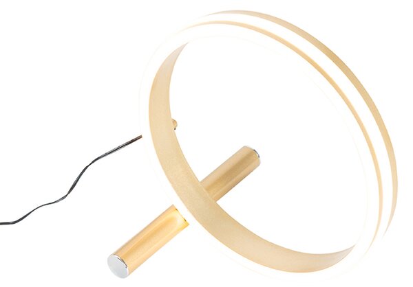Design asztali lámpa sárgarézzel, beépített LED-del, 3 fokozatban szabályozható - Navara