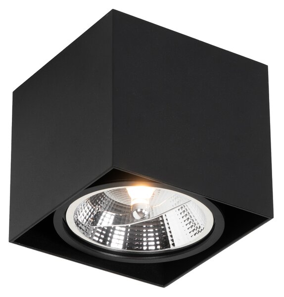 Design spotlámpa fekete négyzet AR111 - Box