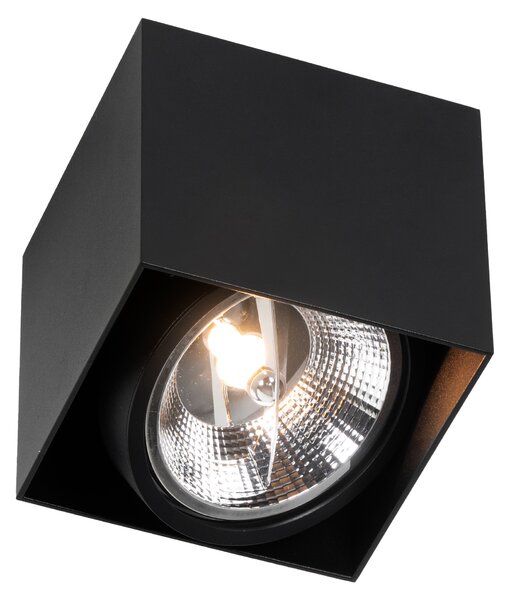 Design spotlámpa fekete négyzet AR111 - Box