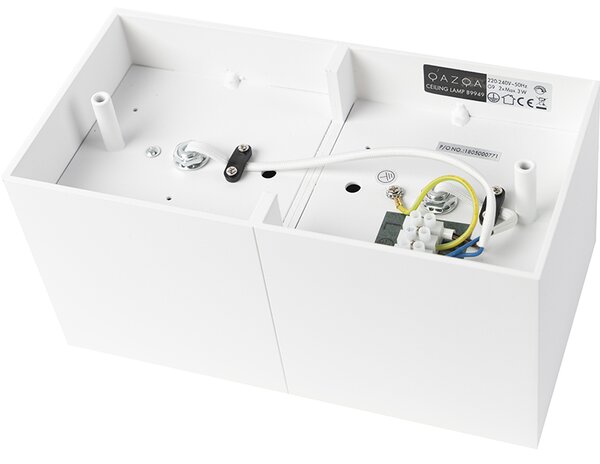 Design mennyezeti spotlámpa fehér téglalap alakú 2 lámpás - Box