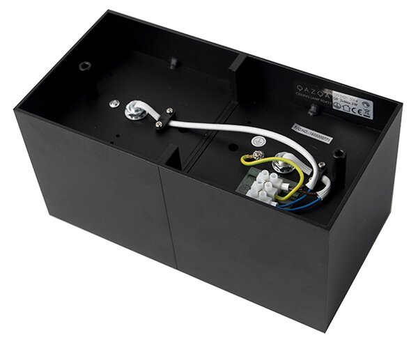 Design spotlámpa fekete téglalap alakú 2 lámpás - Box