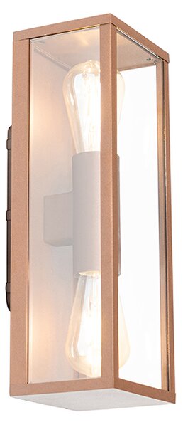 Ipari fali lámpa rozsdabarna 38 cm 2-lámpás IP44 - Charlois