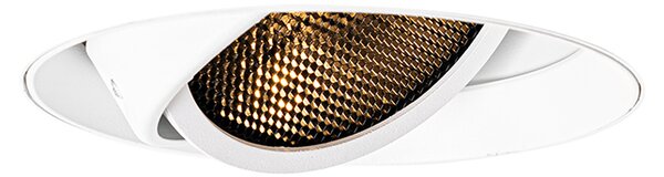 Modern beépített spotlámpa fehér GU10 AR111 kerek keret nélküli - Oneon Honey