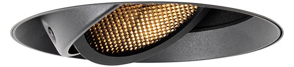 Modern beépíthető spotlámpa fekete GU10 AR111 kerek, keretelés nélküli - Oneon Honey
