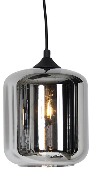 Art Deco függőlámpa fekete füstüveggel 6 lámpás - Wallace