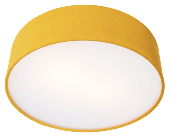 Modern mennyezeti lámpa okker 40 cm arany belsővel - Drum