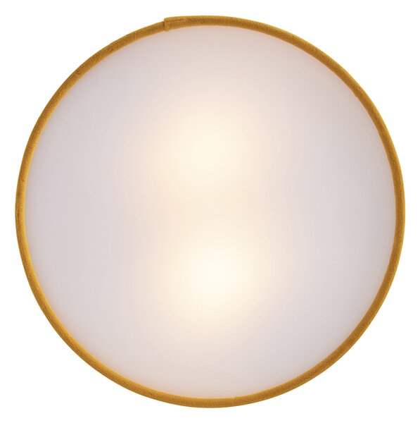 Modern mennyezeti lámpa sárga színben, arany belsővel 30 cm - Drum