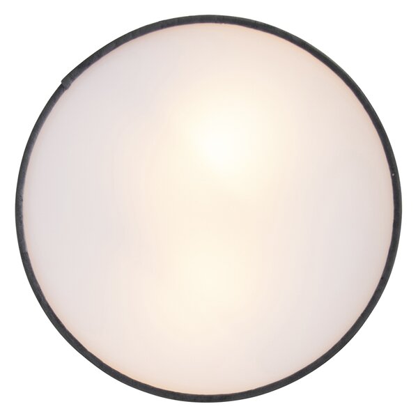 Modern mennyezeti lámpa szürke 30 cm arany belsővel - Drum