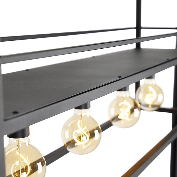 Okos lógólámpa fekete polccal, nagy, 4-lámpás, Wi-Fi-vel, G95 - Cage Rack