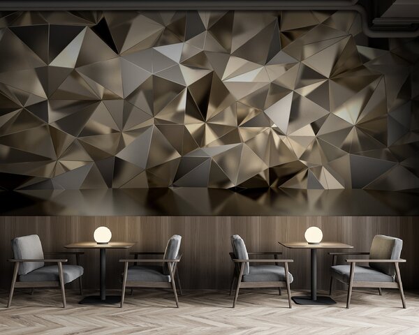 Fotótapéta Geometrikus fémes absztrakt mintás design, Modern fotótapéta, Modern fotótapéta, u93417 - Muralas.hu